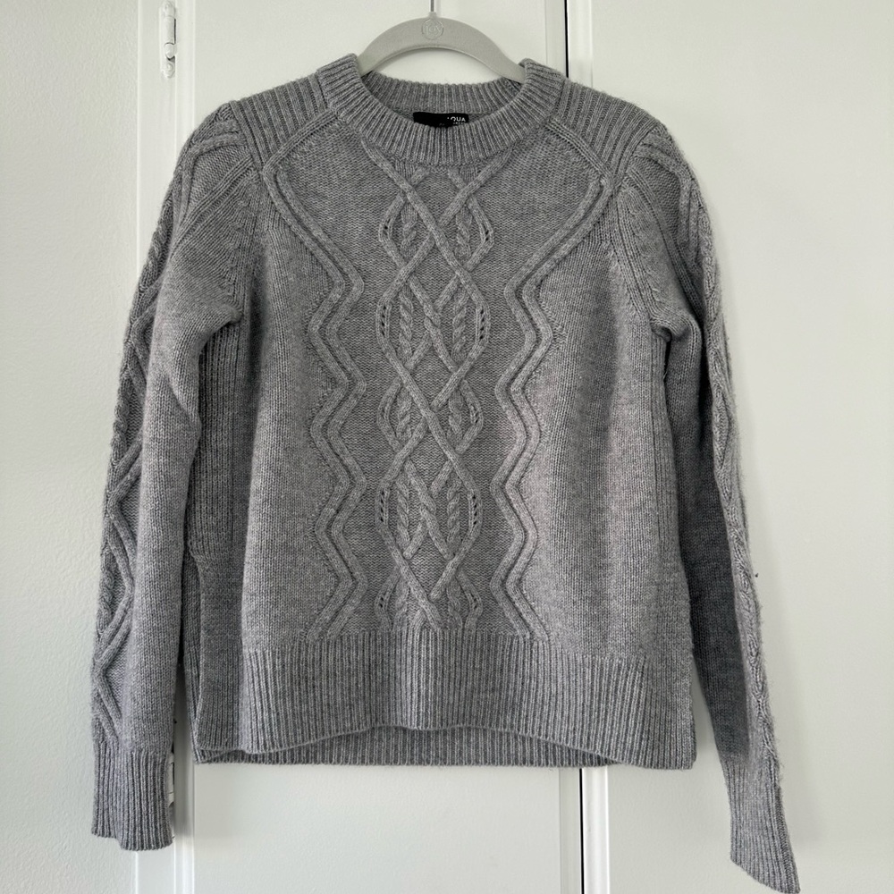 Aqua grey cashmere sweater